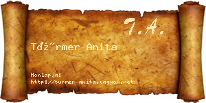 Türmer Anita névjegykártya